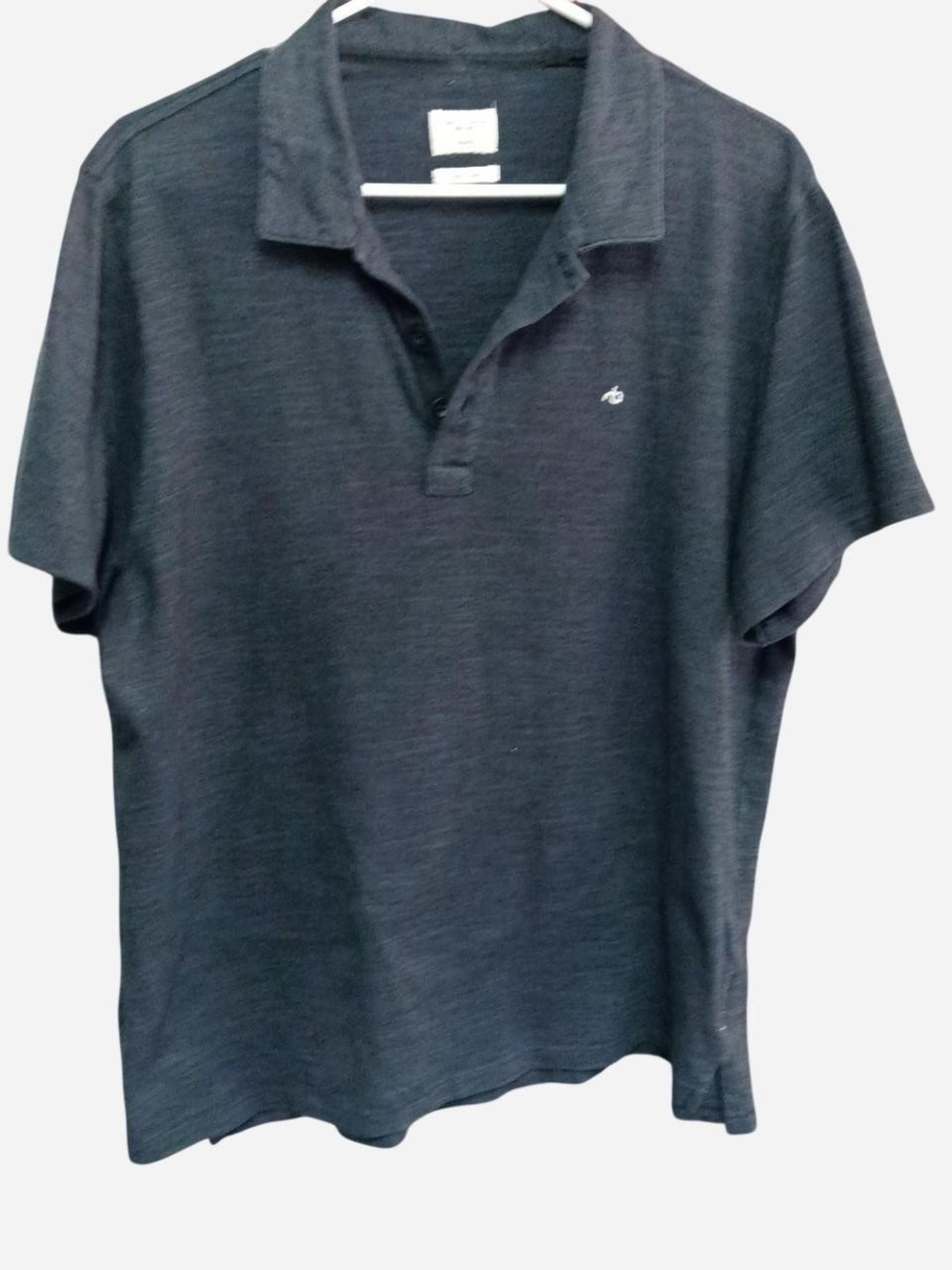 rag & bone Men's Charcoal Short-Sleeve Polo